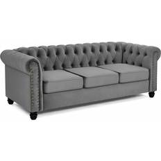 Chesterfield Sofas - Velvet GRS Suite Stud Design Sofa 208cm 2 Seater, 3 Seater