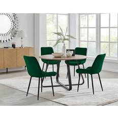 Furniturebox Santorini Brown Round Dining Set