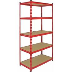 Rojo Estanterías Monster Racking 10 Estanterias De Acero Inoxidable Sin Tornillos Azules 90 cm x 45 cm x 183 cm Estantería