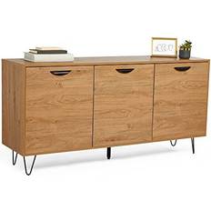 VonHaus Large Oak Wood Effect Sideboard