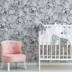 Sublime Posey Sparkle Silver Wallpaper