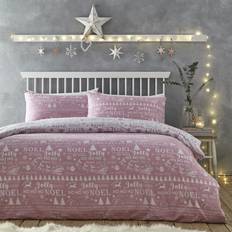 Charlotte Thomas Jolly Christmas Duvet Cover Pink, White (230x220cm)