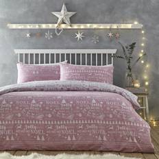Charlotte Thomas Jolly Christmas Påslakan Vit, Rosa (230x220cm)
