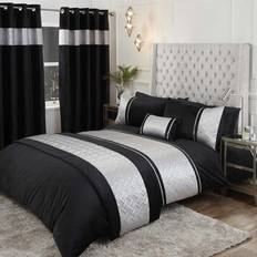 Rapport Capri Super King Set Sequin Duvet Cover Black