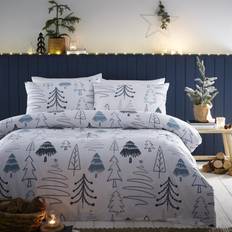 Charlotte Thomas Scandi Trees Duvet Cover Blue, White (200x135cm)