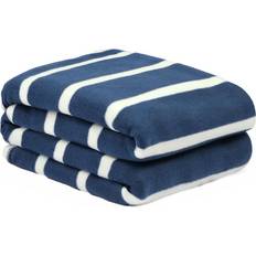 Dreamscene Soft Stripe Print Polar Fleece Blankets Blue