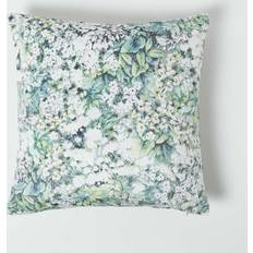 Homescapes Floral Velvet Chair Cushions Grey