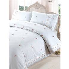 Rapport Super King Sophie Floral Duvet Cover White