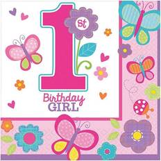 Paper Napkins Amscan 1st Birthday Disposable Napkins Pack of 16