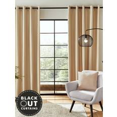 Gold Curtains Catherine Lansfield Faux Silk