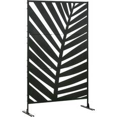 Best Awnings OutSunny Privacy Screen with Stand Ground Stakes, 6.5FT Garden Pool