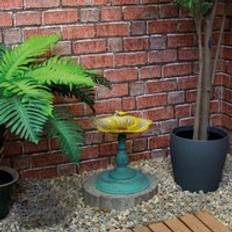 Bird bath and feeder St Helens Helens Yellow Flower Metal Bird Bath Feeder