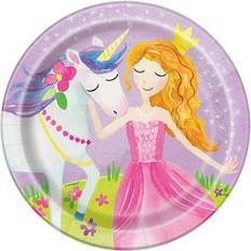 Princess Disposable Plates Unique Party Fairy Princess Dessert Plate Pack of 8