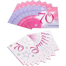 Amscan Shimmer 70th Napkins Pack of 16