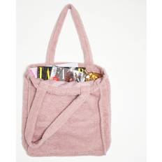 OHS Blush Pink Teddy Fleece Tote Shopping Carrier Reusable Bag