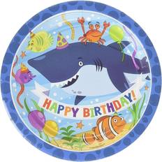 Blue Disposable Plates Amscan Ocean Buddies Paper Party Plates Pack of 8