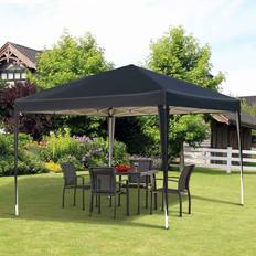 Black Pavilions & Accessories OutSunny 3 X 3M Garden Pop Up Gazebo Marquee Party Tent Wedding