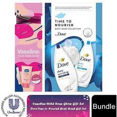 Gift Boxes & Sets Vaseline Wild Rose Glow Lip Therapy & Hand Cream Gift Set Nail File