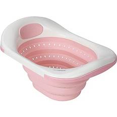 Baby Bathtubs Clevamama foldable bath sink pink suitable for newborns