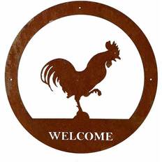 Poppyforge LTD Cockerel Welcome Wall Decor