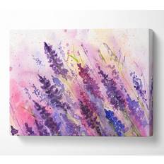 Purple Wall Decor B&Q Lavender Colour Splash Canvas Print Art Medium 20 Wall Decor