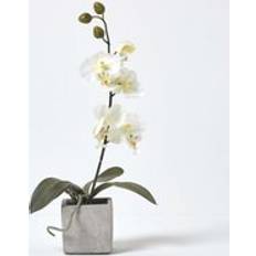 Ceramic Artificial Plants Homescapes Orchid Flowers White Artificial Plant