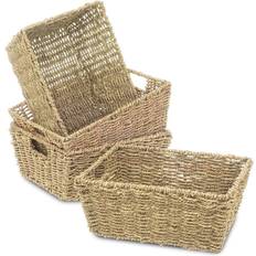 Livivo 4Pcs Natural Wicker Seagrass Basket