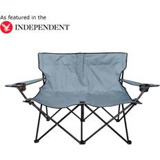Double Folding Camping Chair Grey