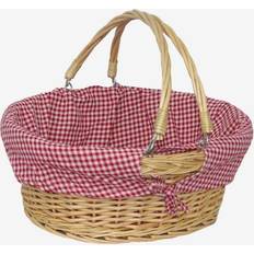 Cotton Baskets RED HAMPER Medium Swing Handle Shopping Basket