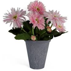 Grey Artificial Plants Leaf 33Cm Potted Daisy Artificial Plant