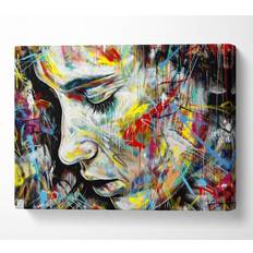 Canvas print B&Q Colourful Woman Canvas Print Art Medium Wall Decor