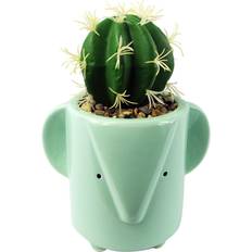 Keramik Konstgjorda växter Leaf 19Cm Ceramic With Cactus Artificial Plant