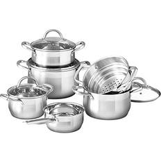 Bergner Cookware Sets Bergner Gourmet 10 Cookware Set with lid