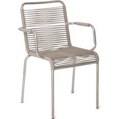 Brown - Metal Patio Chairs Fiam Mya Spaghetti Armchair Aluminium Taupe
