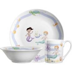 Bambini Avventura Barnservis 3 Delar Glas Vit