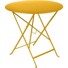 Métal Tables de Bistrot d'Extérieur Fermob Table Pliante Bistro Ronde Ø 77 cm C6 Miel Structure