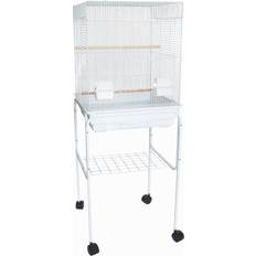 Pets YML Group 5824_4814WHT 5824 3/8" Bar Spacing SquareTop Small Bird Cage