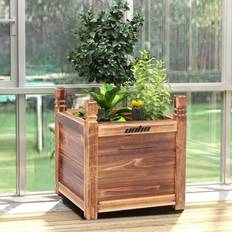 Bed Bath & Beyond 11.8 inch Wooden Planter Box Square Container for Flowers Plants