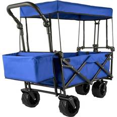 Utility Wagons VEVOR Extra Large Collapsible Garden Cart with Removable Canopy