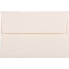 White Mailers Jam Paper A8 Strathmore Invitation Envelopes 5 1/2 x 8 1/8 Natural White Wove 50/Pack