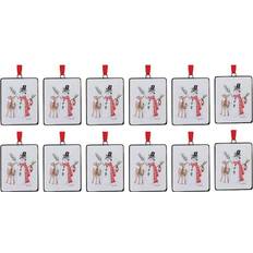 Snowman and Deer Set of 12