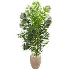 Ancient Forest Friendly Decorative Items Nearly Natural 3.5' Paradise Palm Tree Terra Cotta Artificial Plant