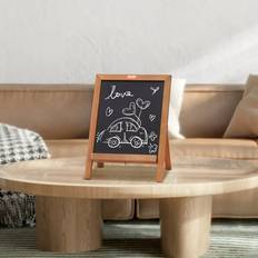 Negro Pizarras blancas VEVOR Tabletop Chalkboard Sign - Rustic Brown