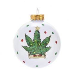 Christmas Tree Ornaments Kurt Adler Pack of 8 with Cannabis Ball Christmas Tree Ornament