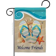 Lawn Edging Breeze Decor 56060 Summer Sunny Friends 2-Sided Impression Garden Flag