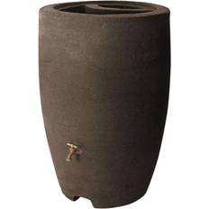 Plastic Rain Barrels Algreen Athena 50 Gal. Brownstone Barrel