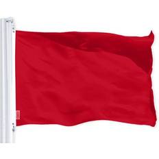 Beige Pennants G128 Solid Red Color Flag Pro