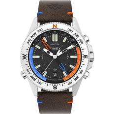 Timex expedition Timex Expedition North Tide-Temp-Compass 43MM Eco-Friendly Leather Steel/Brown/Black