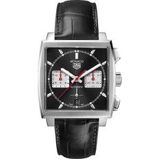 Tag Heuer Monaco Black Leather