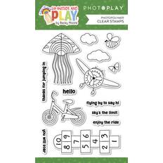 Multicolored Modeling Tools PhotoPlay Photopolymer Clear Stamps-Go Outside And Play